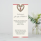 Keltische Hart met Rode Roos Wedding Programma Programmakaart (Staand voorkant)