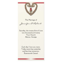 Keltische Hart met Rode Roos Wedding Programma