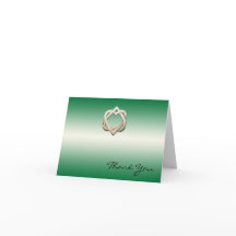 Keltische harten op groene gradiënt Dank je wel