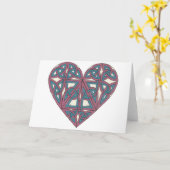 Keltische hartkaart kaart (Gele Bloem)