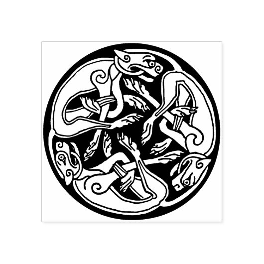 Keltische honden kunststempel rubberstempel (Afrduk)