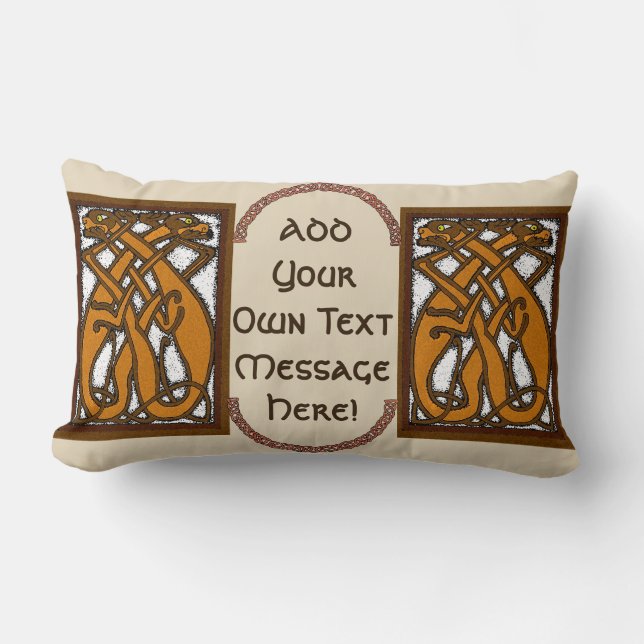 Keltische Honden Lumbaal Kussen (Voorkant)