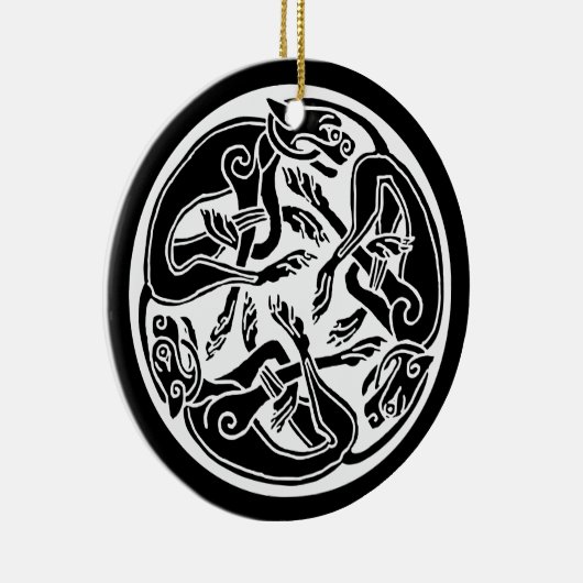 Keltische honden ornament (Rechts)