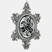 Keltische honden Pewter ornament (Links)
