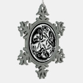 Keltische honden Pewter ornament (Links)