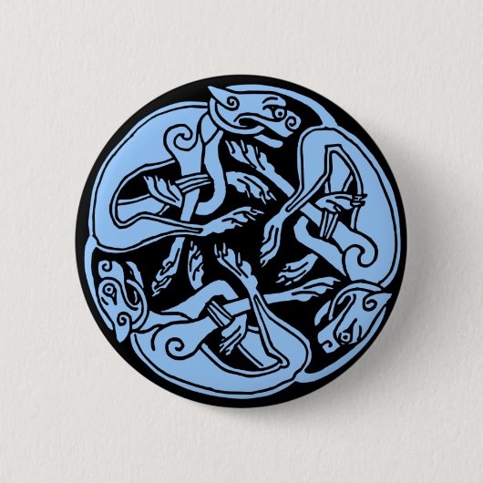 Keltische honden ronde button 5,7 cm (Voorkant)