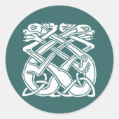 Keltische honden ronde sticker (Voorkant)