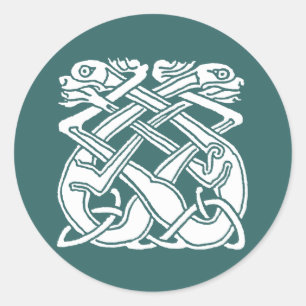 Keltische honden ronde sticker