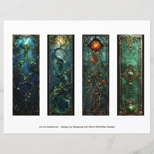 Keltische Ierse Bladwijzer, Fantasy Bladwijzer s1 (Achterkant)