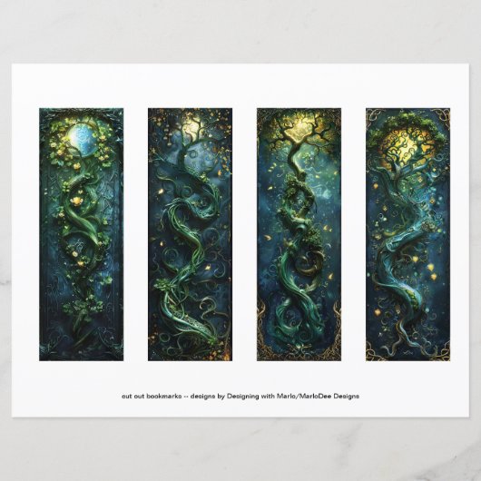 Keltische Ierse Bladwijzer, Fantasy Bladwijzer s2 (Achterkant)