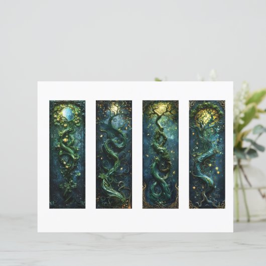 Keltische Ierse Bladwijzer, Fantasy Bladwijzer s2 (Staand voorkant)