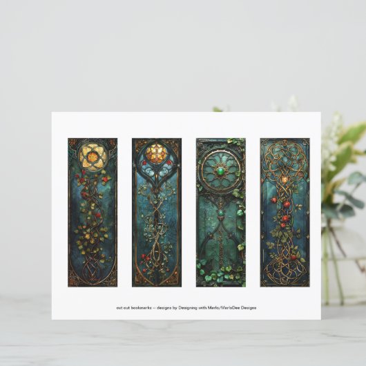 Keltische Ierse Bladwijzer, Fantasy Bladwijzer s8 (Staand voorkant)