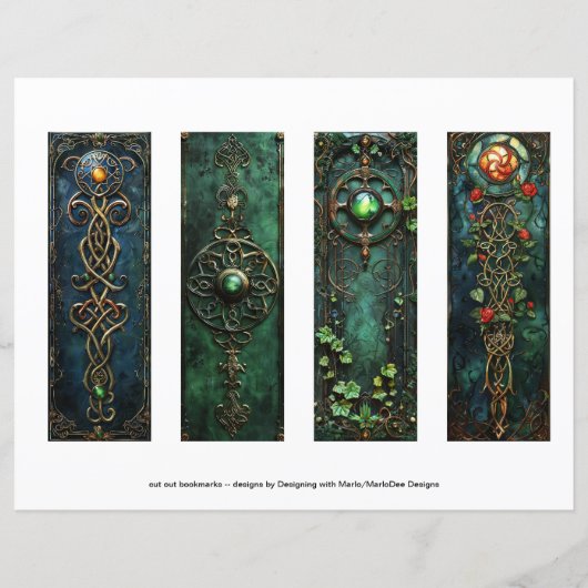 Keltische Ierse Bladwijzer, Fantasy Bladwijzer s9 (Achterkant)