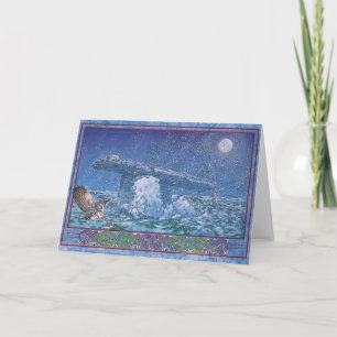 Keltische Ierse kerst Kaart Pounabrone Dolmen.