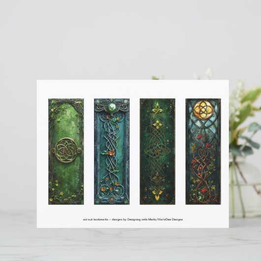 Keltische Ierse knoop Bladwijzer, Fantasy Bladwijz (Staand voorkant)