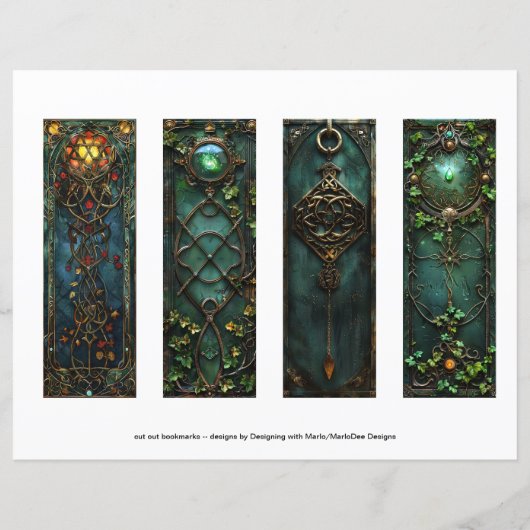 Keltische Ierse knoop Bladwijzer, Fantasy Bladwijz (Achterkant)