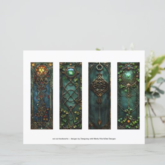 Keltische Ierse knoop Bladwijzer, Fantasy Bladwijz (Staand voorkant)