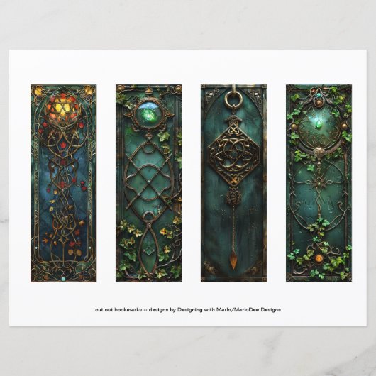 Keltische Ierse knoop Bladwijzer, Fantasy Bladwijz (Voorkant)