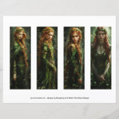 Keltische Ierse vrouwen Bladwijzer, Fantasy Bladwi (Achterkant)