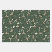 Keltische IRISH-bladeren en niet-groene bruine bei Inpakpapier Vel (Voorkant 2)