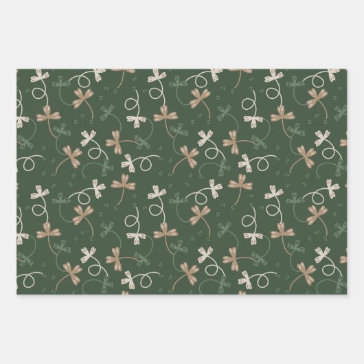 Keltische IRISH-bladeren en niet-groene bruine bei Inpakpapier Vel (Voorkant 2)