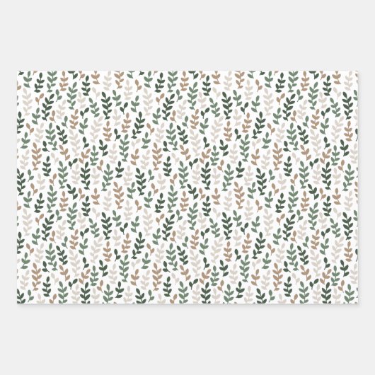 Keltische IRISH-bladeren en niet-groene bruine bei Inpakpapier Vel (Voorkant)