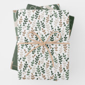 Keltische IRISH-bladeren en niet-groene bruine bei Inpakpapier Vel (In situ)