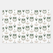 Keltische IRISH bloemen groen bruine beige Inpakpapier Vel (Voorkant)
