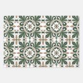 Keltische IRISH bloemen groen bruine beige Inpakpapier Vel (Voorkant 3)