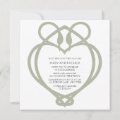 Keltische Irish Swan Love Knot Wedding Invitation Kaart (Voorkant)
