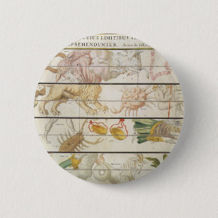Keltische Kaart, Astronomie door John Seller Ronde Button 5,7 Cm