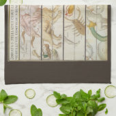  Keltische Kaart, Astronomie door John Seller Theedoek (Gevouwen)