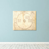 Keltische kaart canvas afdruk (Insitu (Houten vloer))