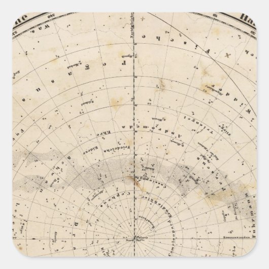 Keltische kaart vierkante sticker (Voorkant)