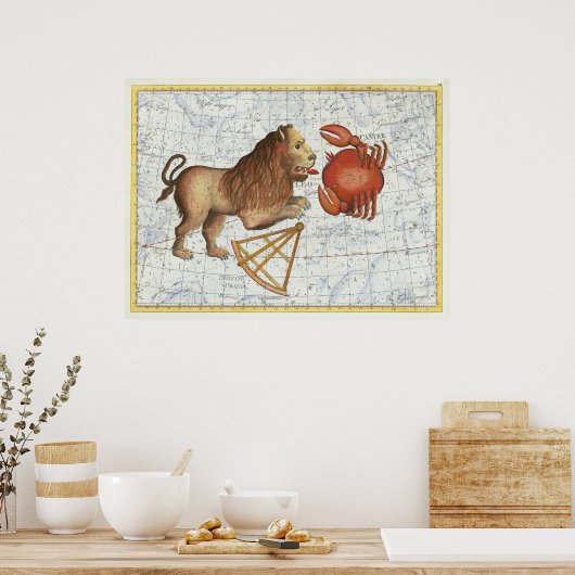 Keltische Kanker & Leo Constellations Poster (Keuken)