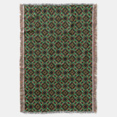 Keltische kerst Holly Wreath Pattern Deken (Voorkant Verticaal)