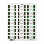 Keltische kerst Holly Wreath Pattern Etiket (Full Sheet)