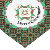 Keltische kerst Holly Wreath Pattern Korte Tafelloper (Hoek)