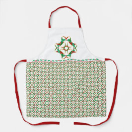 Keltische kerst Holly Wreath Pattern Schort