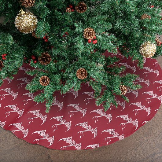 Keltische Kerst Tribal Dragon Rood Wit Kerstboom Rok