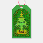 Keltische kerstboom cadeaulabel (Voorkant)