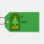 Keltische kerstboom cadeaulabel (Achterkant Horizontaal)