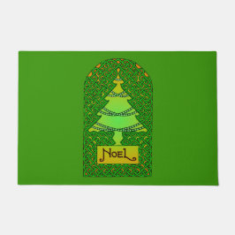 Keltische kerstboom deurmat