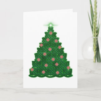 Keltische Kerstboom Feestdagen Kaart