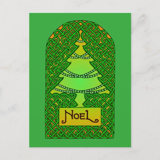 Keltische Kerstboom Feestdagenkaart (Voorkant)