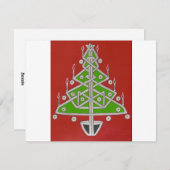 Keltische Kerstboom Feestdagenkaart (Voorkant / Achterkant)