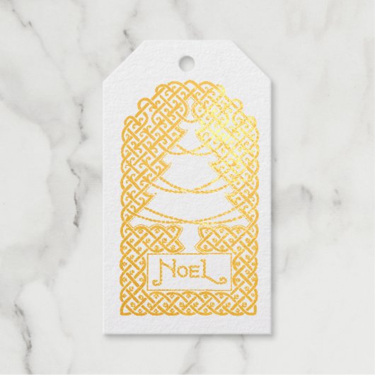 Keltische kerstboom gepersonaliseerd cadeaulabels (Voorkant)