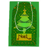 Keltische kerstboom medium cadeauzakje (Achterkant)