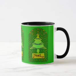 Keltische kerstboom mok