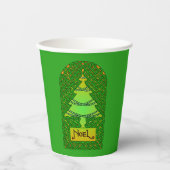 Keltische kerstboom papieren bekers (Voorkant)
